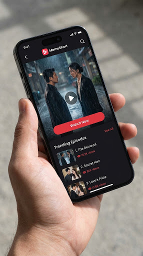 MemeShort App Interface on Smartphone